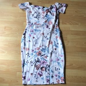 Floral, off the shoulder dress